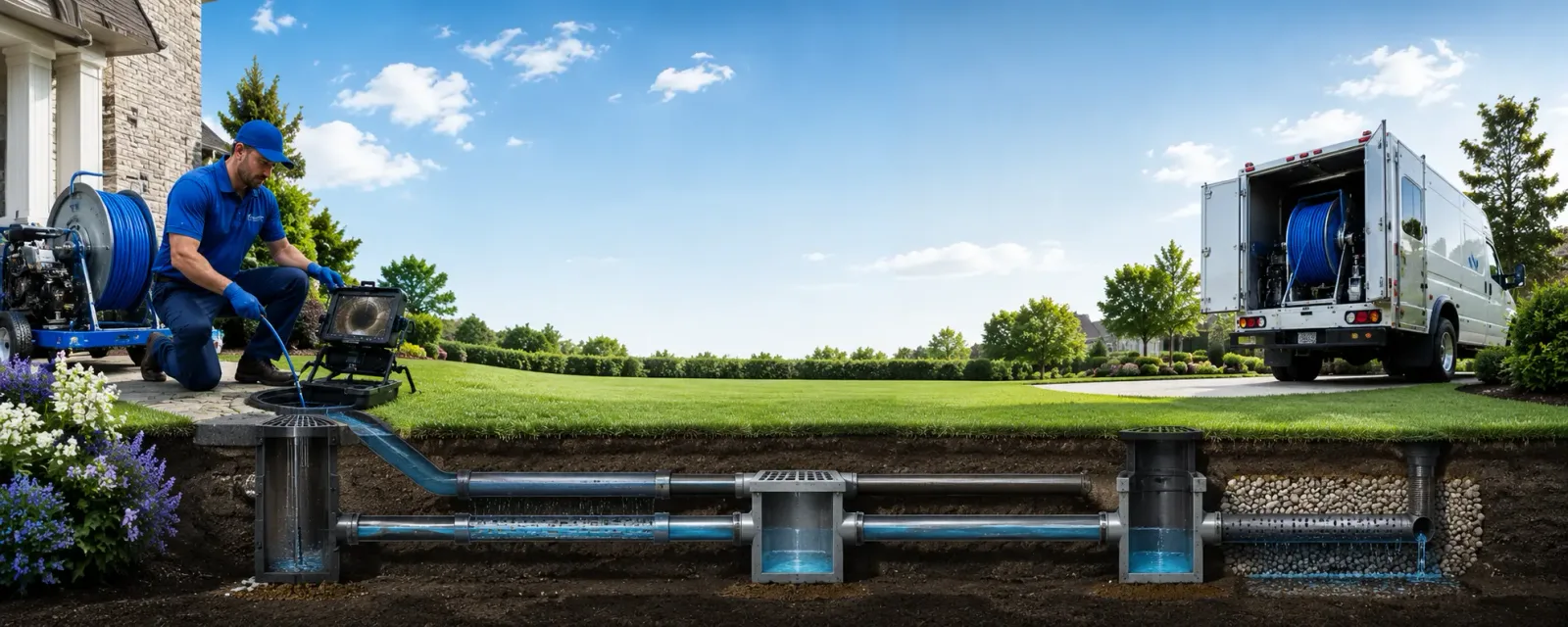 Outdoor drain cleaning information for Jim Falls, WI